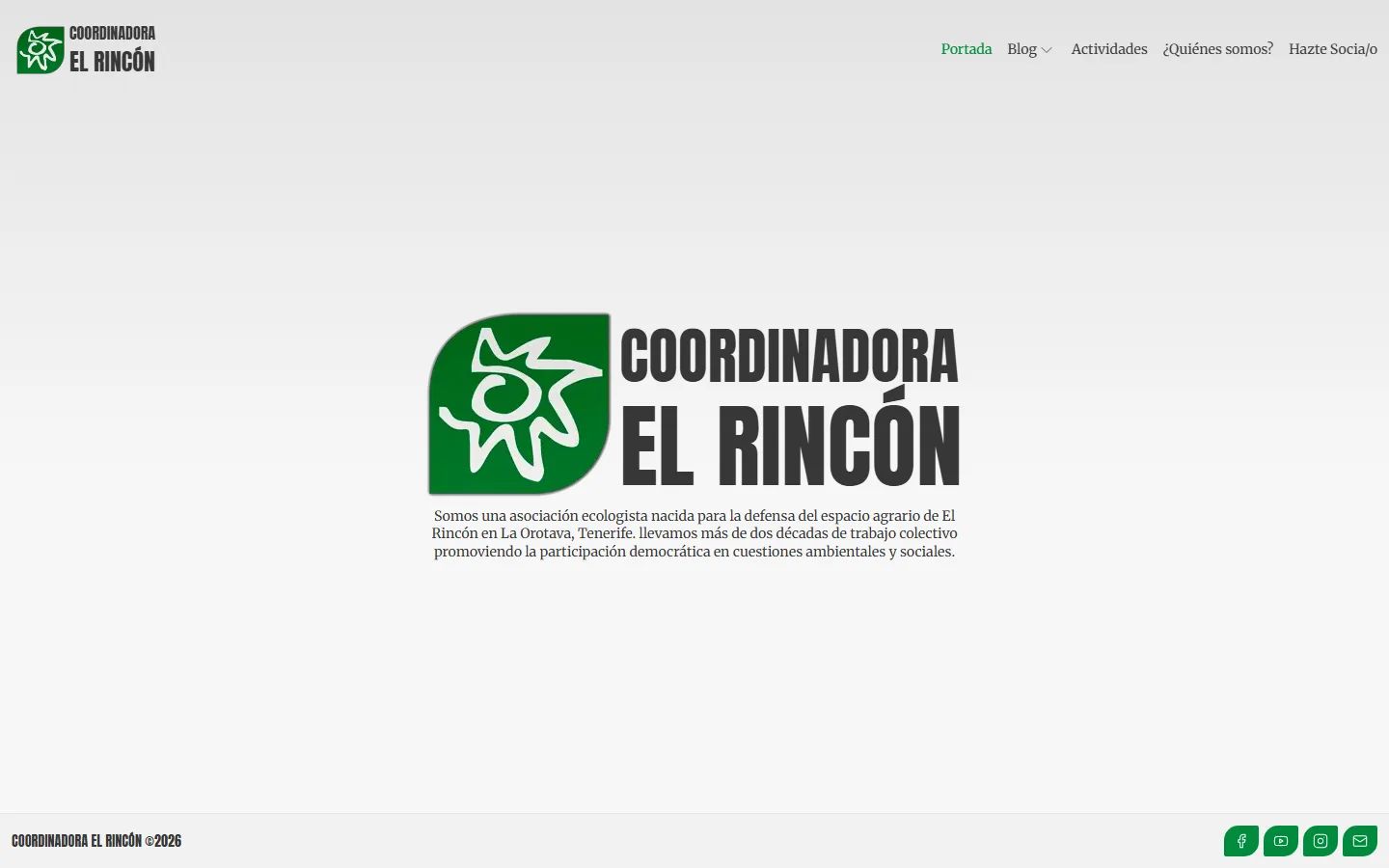 Coordinadora El Rincón, web de una asociación ecologista