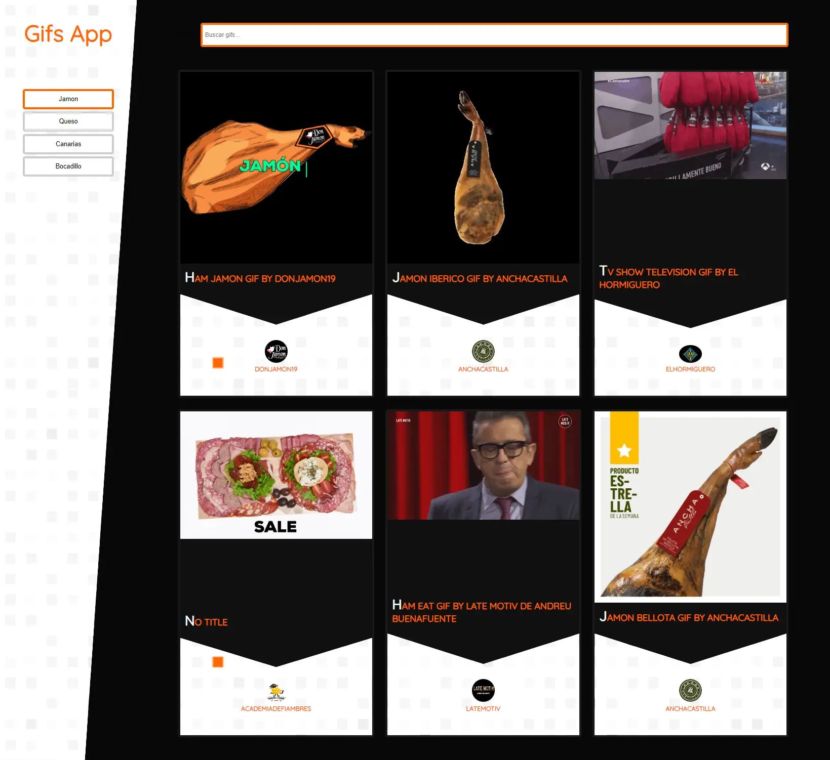 Gifs App, a gif search built with Angular