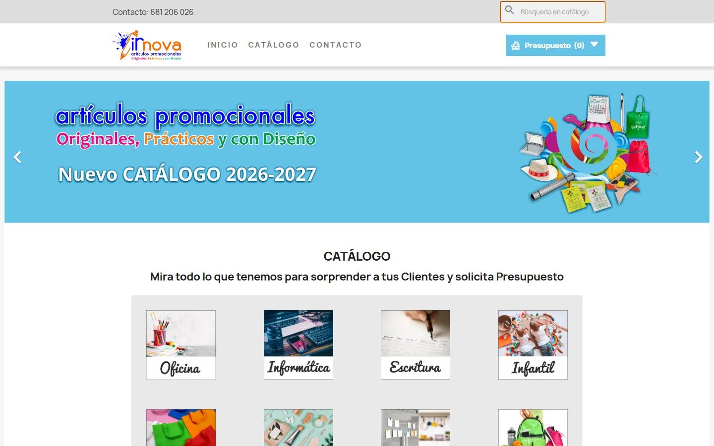 Irnova, tienda online de artículos promocionales