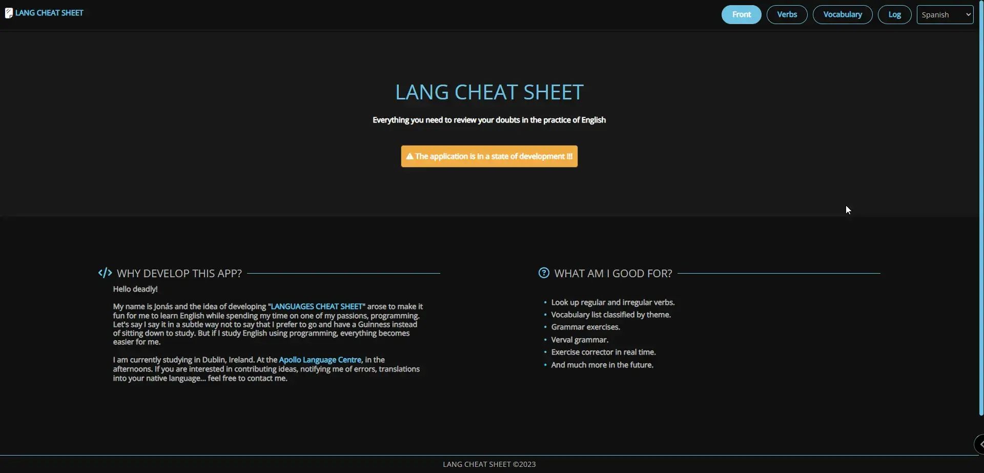 Lang Cheat Sheet, resources for learning English